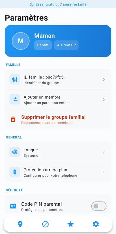 Paramètres